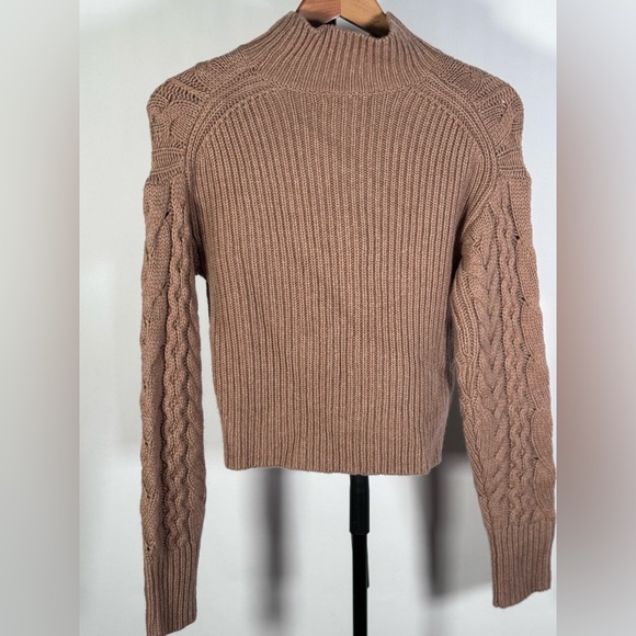 New JCrew Cashmere cropped cable-knit turtleneck sweater - Picture 4 of 5